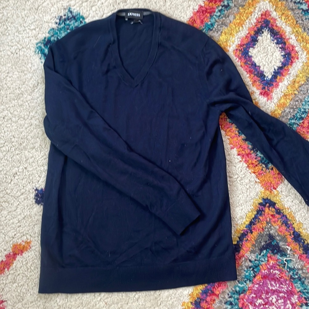 Express sweater- super cozy- size large- navy blue